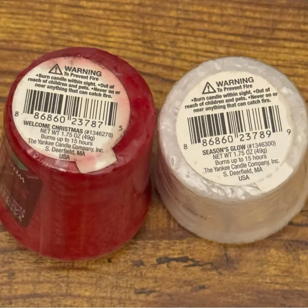 Yankee Candle Home Classics Votives Welcome Christmas &‎ Season’s Glow